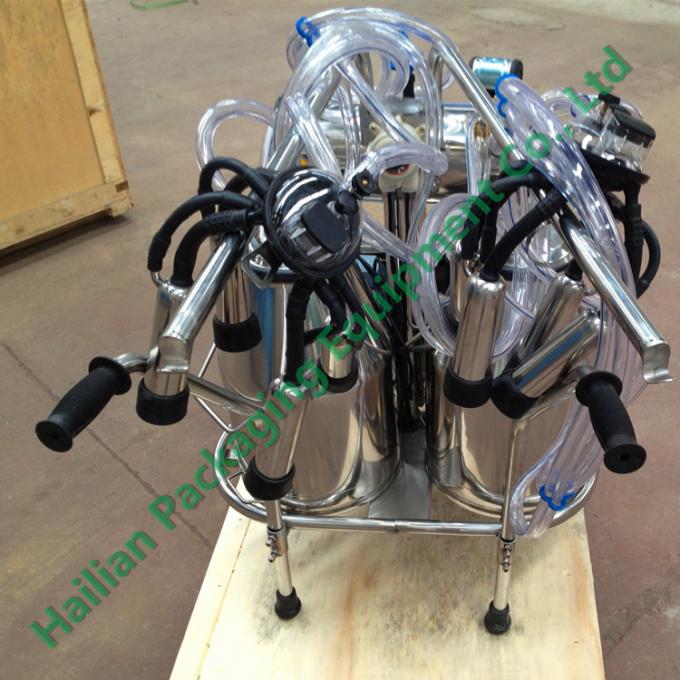 Hand Operated Milk Sucking Machine Twin Buckets With Vacuum Pump